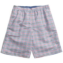 Grayson Plaid Swim Trunks (For Men) in White - Closeouts