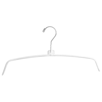 Great American Hanger Co. Knitwear Hangers - Set of 25, Coated Metal in White