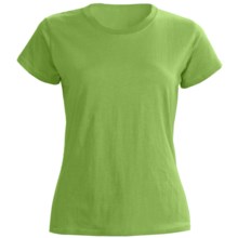 Greeting From Cotton Jersey T-Shirt - Short Sleeve (For Women) in Kiwi - Closeouts
