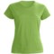 Greeting From Cotton Jersey T-Shirt - Short Sleeve (For Women) in Kiwi