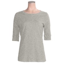 Greetings From Cotton T-Shirt - Elbow Sleeve (For Women) in Heather Grey - Closeouts