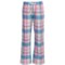 Greetings From Drawstring Woven Pants (For Women) in Pink/Blue Plaid