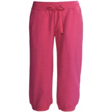 Greetings From Fleece Capris (For Women) in Raspberry - Closeouts