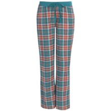 Greetings From Plaid Flannel Pants (For Women) in Orange/Teal Plaid - Closeouts