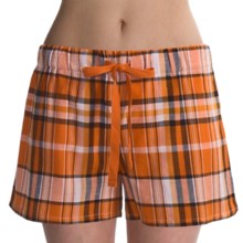 Greetings From Plaid Shorts (For Women) in Orange Plaid - Closeouts