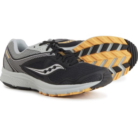 Saucony Grid Cohesion TR10 Trail Running Shoes (For Men) - BLACK/GREY/YELLOW (9 )