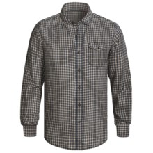 Grizzly Trent Gingham Plaid Shirt - Brushed Cotton, Long Sleeve (For Men) in Khaki - Closeouts