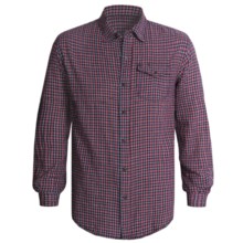 Grizzly Trent Gingham Plaid Shirt - Brushed Cotton, Long Sleeve (For Men) in Navy - Closeouts
