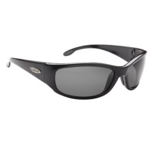Guideline Kingfisher Sunglasses - Polarized in Shiny Black/Deepwater Grey - Closeouts
