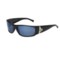 Guideline Rio Sunglasses - Polarized, Mirror Glass Lenses in Shiny Black/Deep Six Blue Mirror