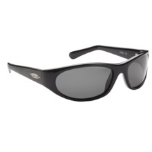 Guideline Rogue Sunglasses - Polarized in Shiny Black/Deepwater Grey - Closeouts