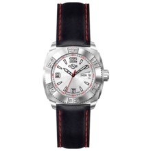 GV2 by Gevril Mecha Line 8700 Watch - Leather Strap (For Men) in White/Black - Closeouts