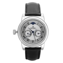 GV2 by Gevril Moon Phase Watch - Multifunction, Lacquered Jewelry Case (For Men) in White/Black - Closeouts