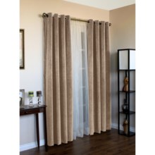 Habitat Angel Faux-Velvet Curtains - 84", Grommet-Top in Natural - Closeouts