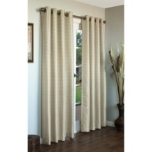 Habitat Black Magic Curtains - 84", Grommet-Top, Faux Silk in Celery - Closeouts