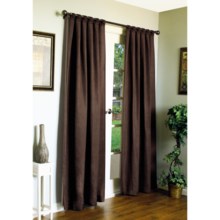Habitat Casa Faux-Silk Curtains - 86x84”, Back Tab in Brown - Closeouts
