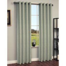 Habitat Chambray Curtains - 84", Grommet-Top in Green - Closeouts