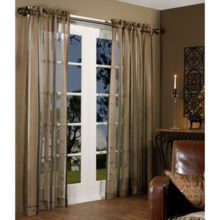 Habitat Chenille Stripe Curtains - 84", Pole-Top in Brown - Overstock