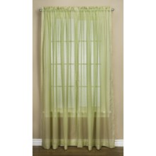 Habitat Cote D’Azure Tailored Semi-Sheer Curtains - 112x95”, Pole-Top in Apple - Closeouts