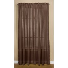 Habitat Cote D’Azure Tailored Semi-Sheer Curtains - 112x95”, Pole-Top in Brown - Closeouts