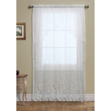 Habitat Lace Curtains - 84", Pole-Top, Attached Valance in White - Closeouts
