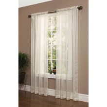 Habitat Voile Stripe Curtain Sheers - 86x84”, Rod Pocket in Ivory - Closeouts