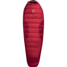 Haglofs 40°F Hypna 1S Down Sleeping Bag-  600 Fill Power, Mummy in Deep Red/Fire - Closeouts