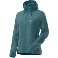 Haglofs Boa Hooded Jacket - Soft Shell (For Women) in Teal Blue - Closeouts