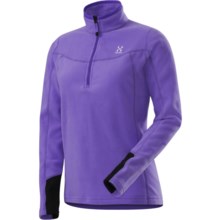 Haglofs Polartec® Classic Microfleece Pullover - Zip Neck, Long Sleeve (For Women) in Flash Lilac - Closeouts