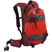Haglofs Powder Poetry Snowsport Backpack - 18L in Mellow Red/ Deep Red - Closeouts