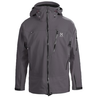 Haglofs Suta Hood Windstopper® Jacket - Soft Shell (For Men) in Graphite/Charcoal