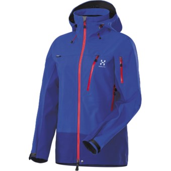 Haglofs Suta Hood Windstopper® Jacket - Soft Shell (For Women) in Meso Blue/Abyss Blue