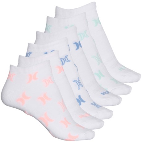 Hurley Half-Cushion Low Cut Socks - 6-Pack, Ankle (For Women) - PEACH (M )