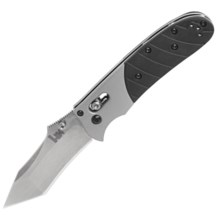 H&K by Benchmade 14250 Tanto Blade Folding Pocket Knife - AXIS Lock, Straight Edge in Aluminum/Black - Closeouts