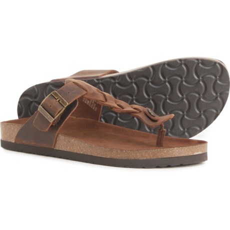 White Mountain Handle Sandals - Leather (For Women) - Brown (9 )