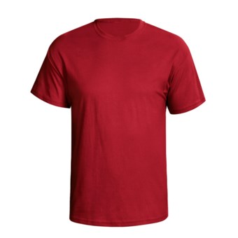 Hanes 5.2 oz Heavyweight 50/50 T-Shirt - Short Sleeve (For Men and Women) in Red