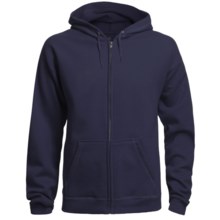 Hanes 8 oz. Fleece Hoodie Sweatshirt - Full Zip (For Men and Women) in Navy - 2nds