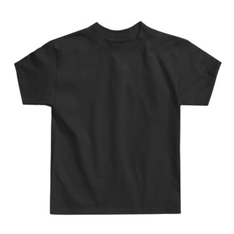 Hanes Authentic Open End T-Shirt - Cotton, Short Sleeve (For Youth) in Black