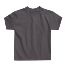 Hanes Authentic Open End T-Shirt - Cotton, Short Sleeve (For Youth) in Dark Grey - 2nds