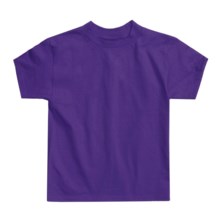 Hanes Authentic Open End T-Shirt - Cotton, Short Sleeve (For Youth) in Purple - 2nds