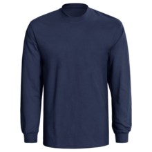 Hanes Authentic Open End T-Shirt -  Tagless, Long Sleeve (For Men and Women) in Dark Blue - 2nds