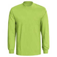 Hanes Authentic Open End T-Shirt -  Tagless, Long Sleeve (For Men and Women) in Yellow Green - 2nds