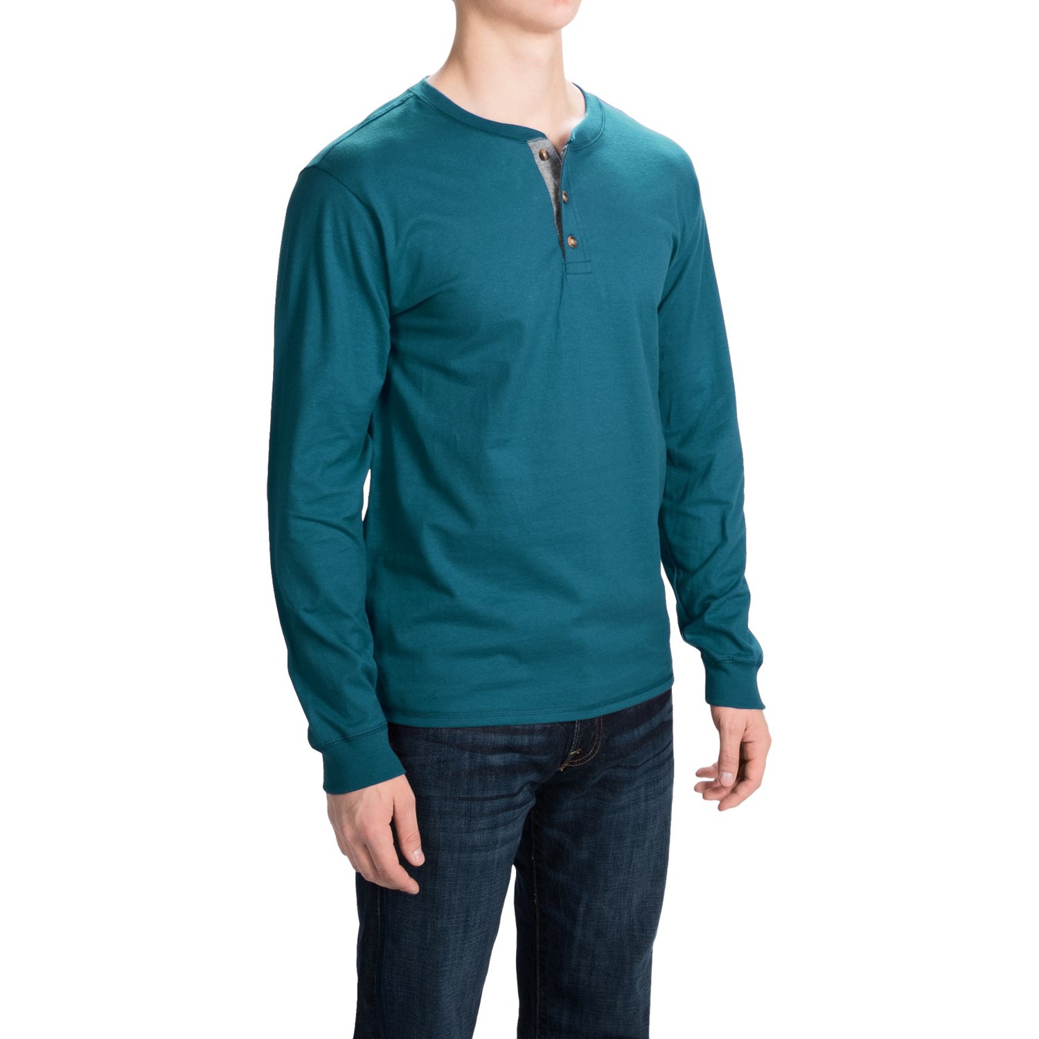 hanes beefy t long sleeve henley