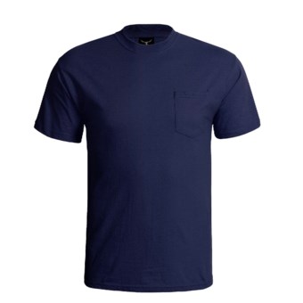 Hanes Beefy-T Pocket T-Shirt - Ring-Spun Cotton, Short Sleeve (For Men) in Dark Blue