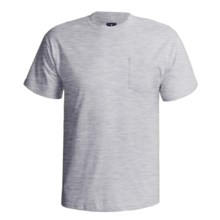 Hanes Beefy-T Pocket T-Shirt - Ring-Spun Cotton, Short Sleeve (For Men) in Grey Heather - 2nds