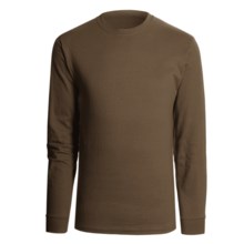 Hanes Beefy T-Shirt - Long Sleeve (For Men and Women) in Dark Brown - 2nds