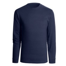 Hanes Beefy T-Shirt - Long Sleeve (For Men and Women) in Navy - 2nds