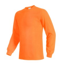 Hanes Beefy T-Shirt - Long Sleeve (For Men and Women) in Orange - 2nds