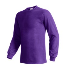 Hanes Beefy T-Shirt - Long Sleeve (For Men and Women) in Purple - 2nds