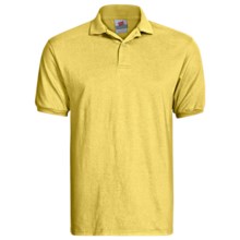 Hanes Blended Jersey Polo Shirt - Short Sleeve (For Men and Women) in Yellow - 2nds